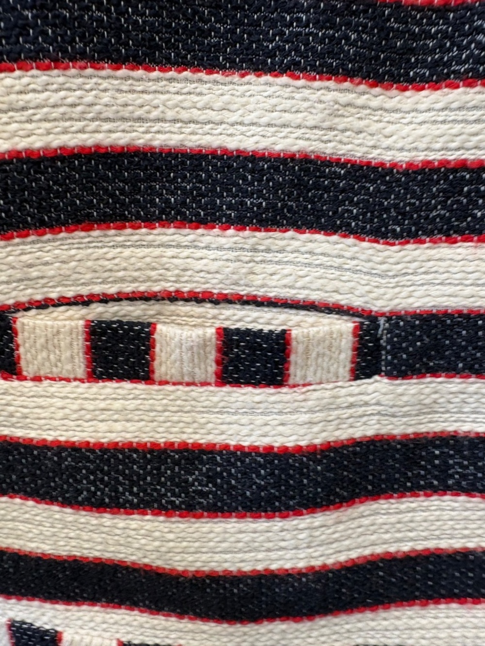 Promod Parisian Tweed Striped Knit Jacket | French Nautical Red Trim Blazer S - Picture 4 of 13